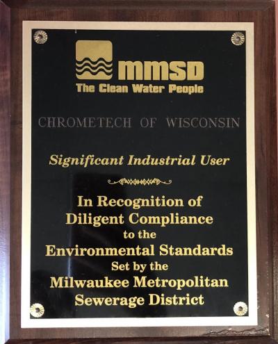 environmental award for chrome plating company